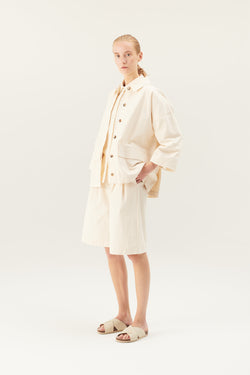 Rue de Tokyo CASSY COTTON TWILL JACKETS IVORY