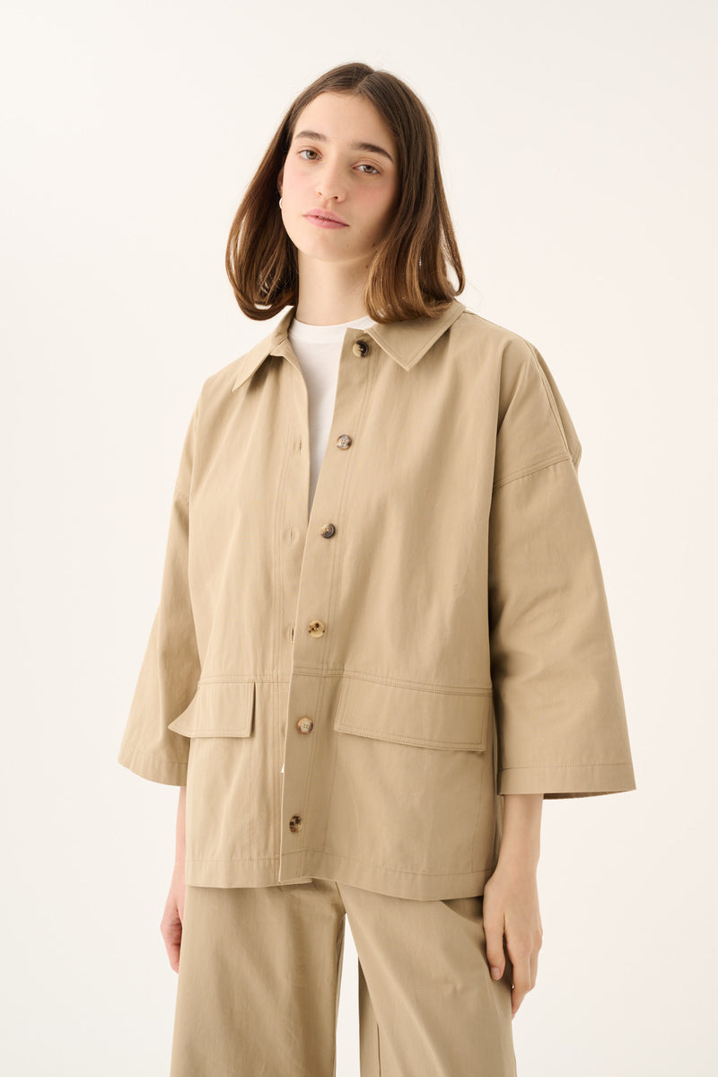 Rue de Tokyo CASSY COTTON TWILL JACKETS KHAKI