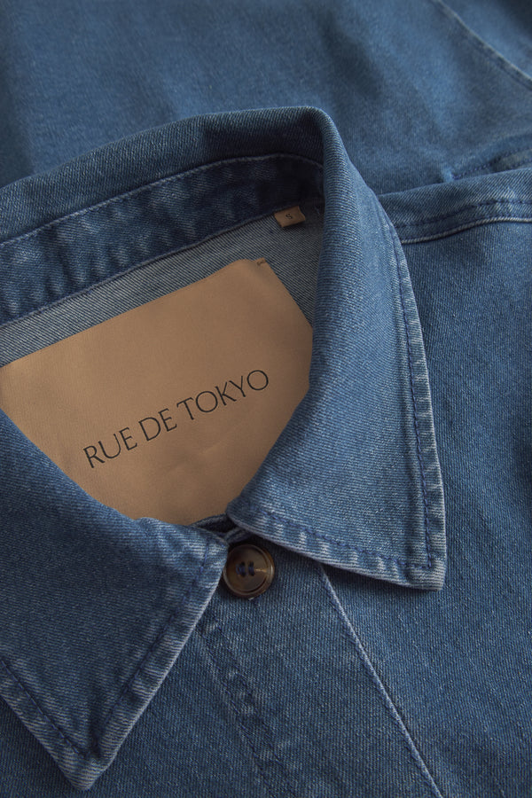 Rue de Tokyo CASSY GARMENT WASHED DENIM JACKETS DARK INDIGO