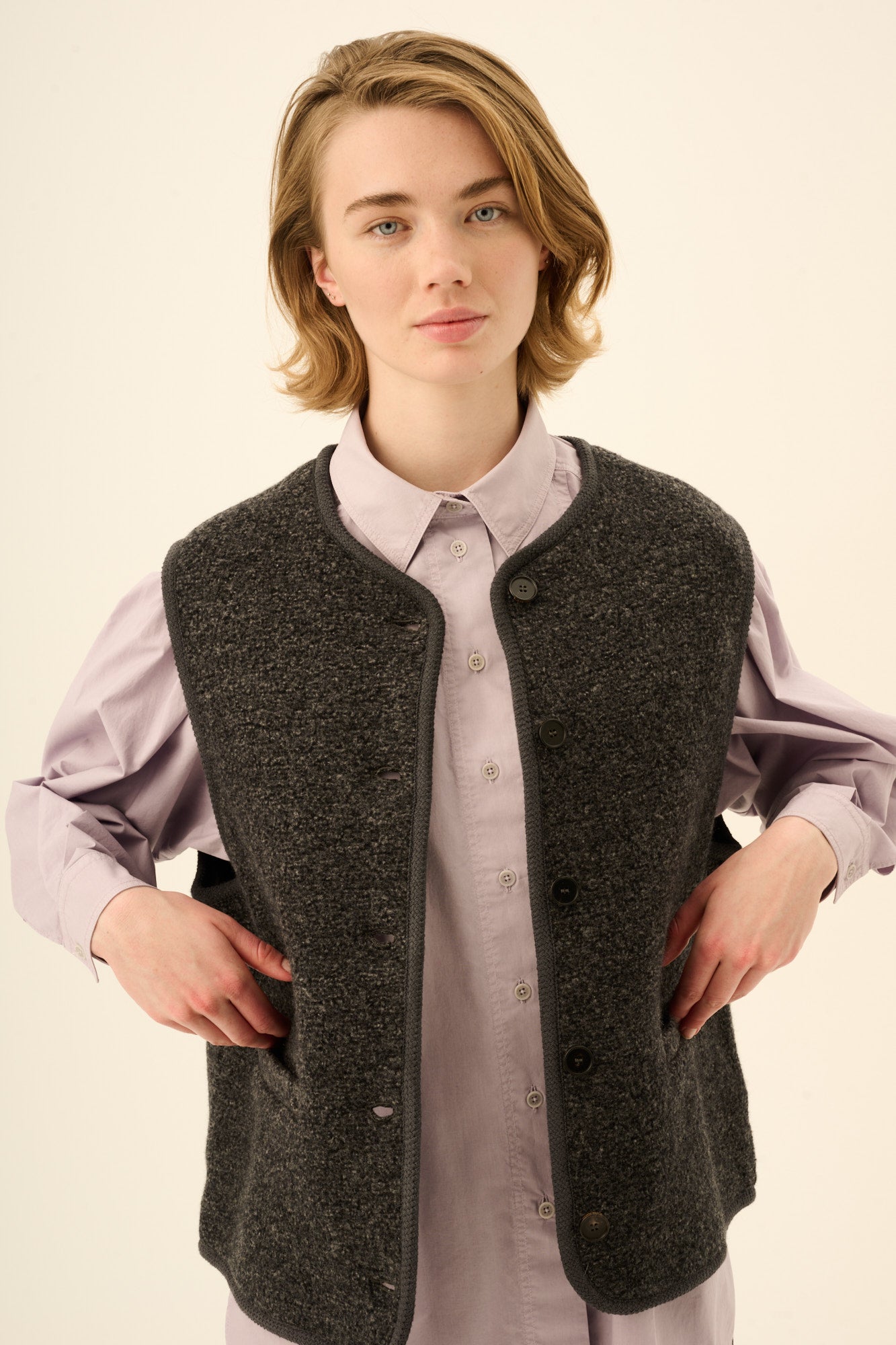 Rue de Tokyo CAS TEDDY Jackets DARK COAL