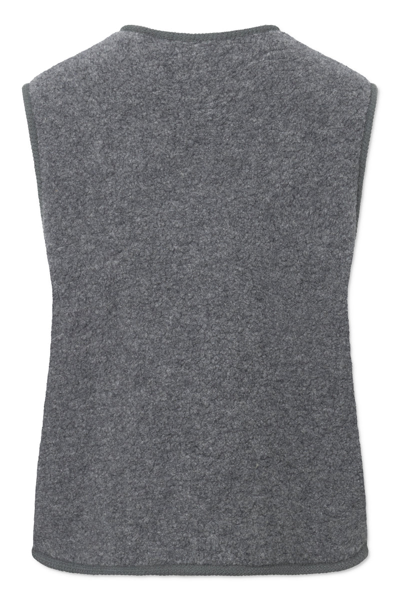 Rue de Tokyo CAS TEDDY Vest COAL GREY