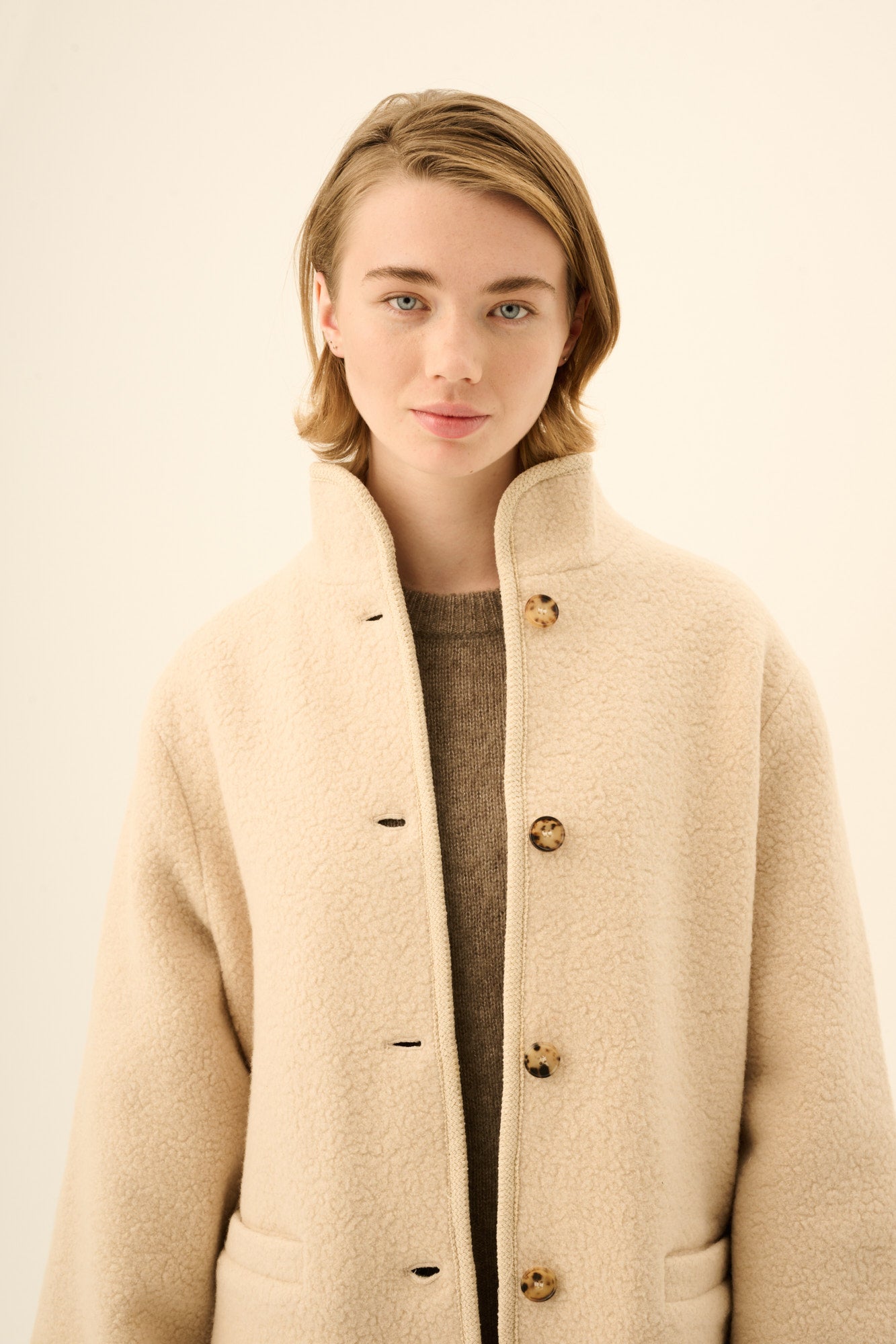 Rue de Tokyo CEDAR TEDDY Coats ECRU