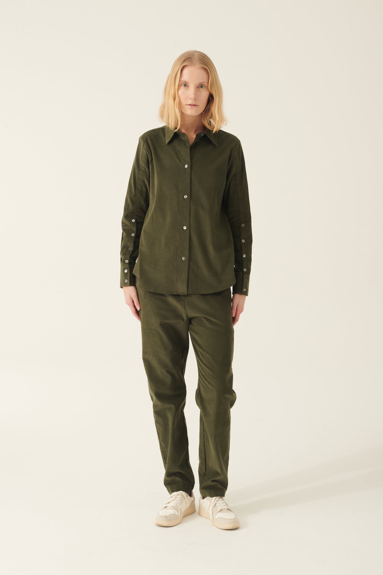 Rue de Tokyo CELESTA BABY CORD GOTS JACKETS MOSS GREEN