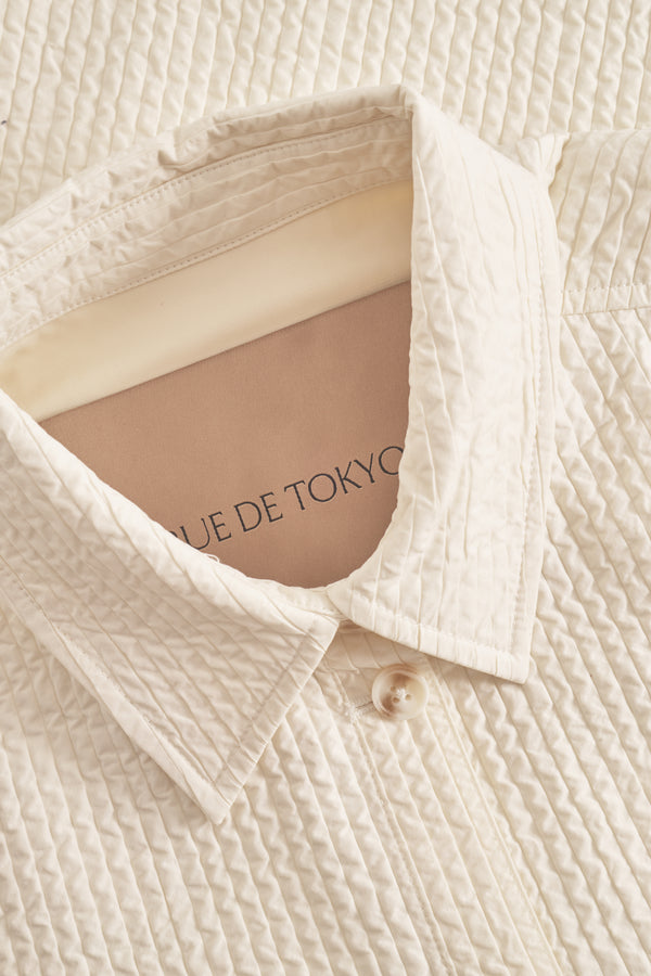 Rue de Tokyo CELESTE BUBBLE STRIPE JACKETS OFF WHITE