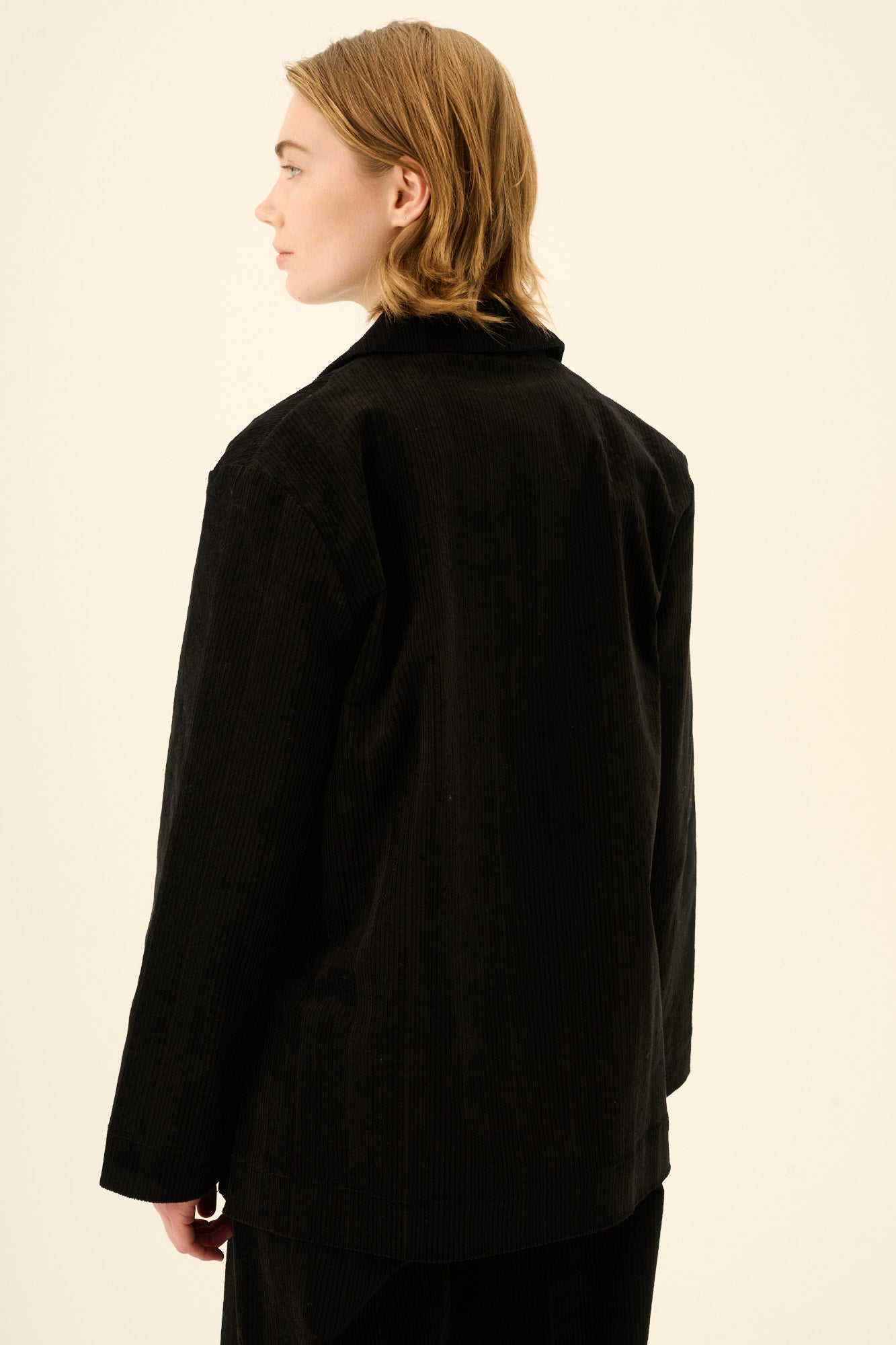 Rue de Tokyo CERSEI STRUCTURED CORDUROY Jackets BLACK