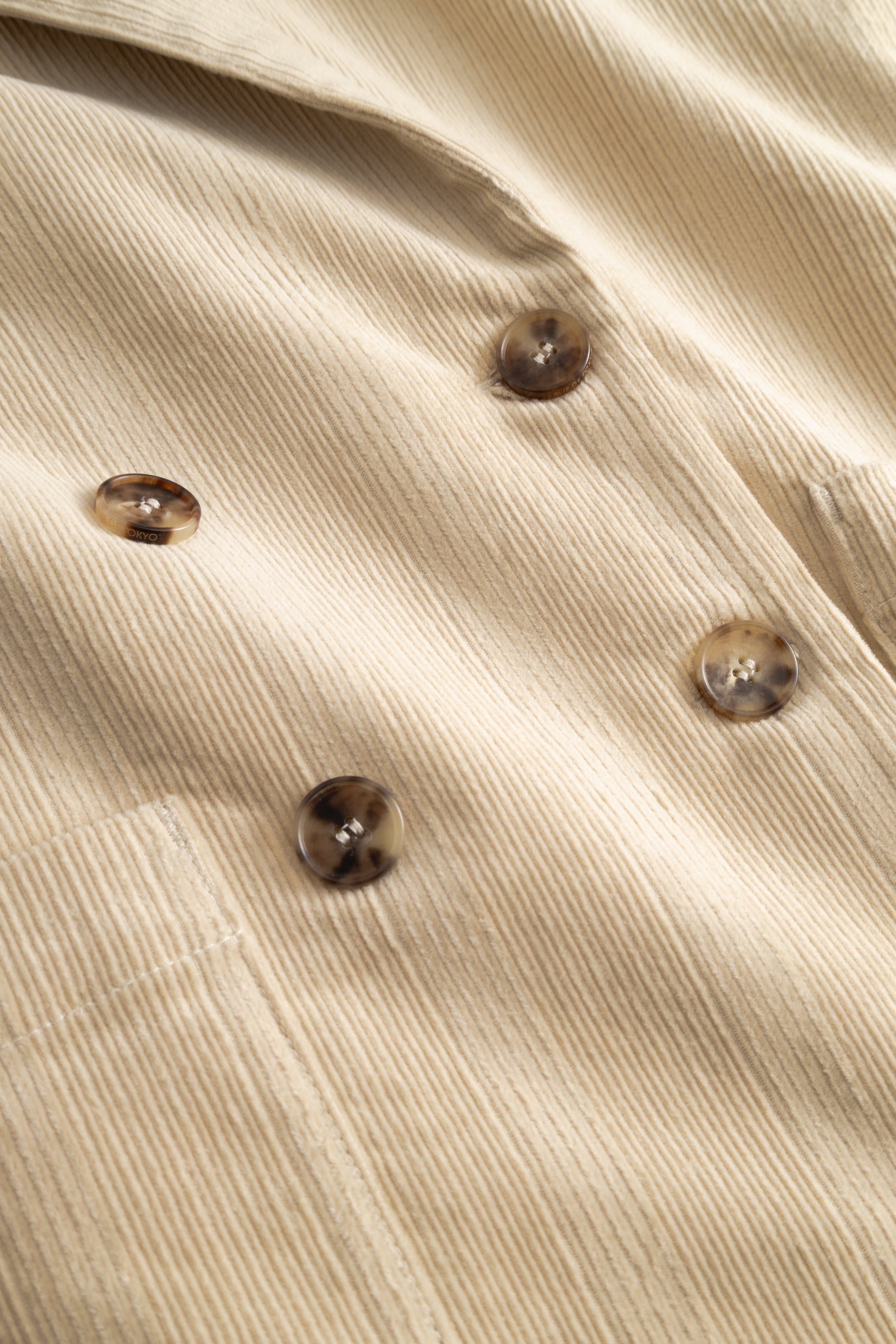 Rue de Tokyo CERSEI STRUCTURED CORDUROY Jackets EGGSHELL