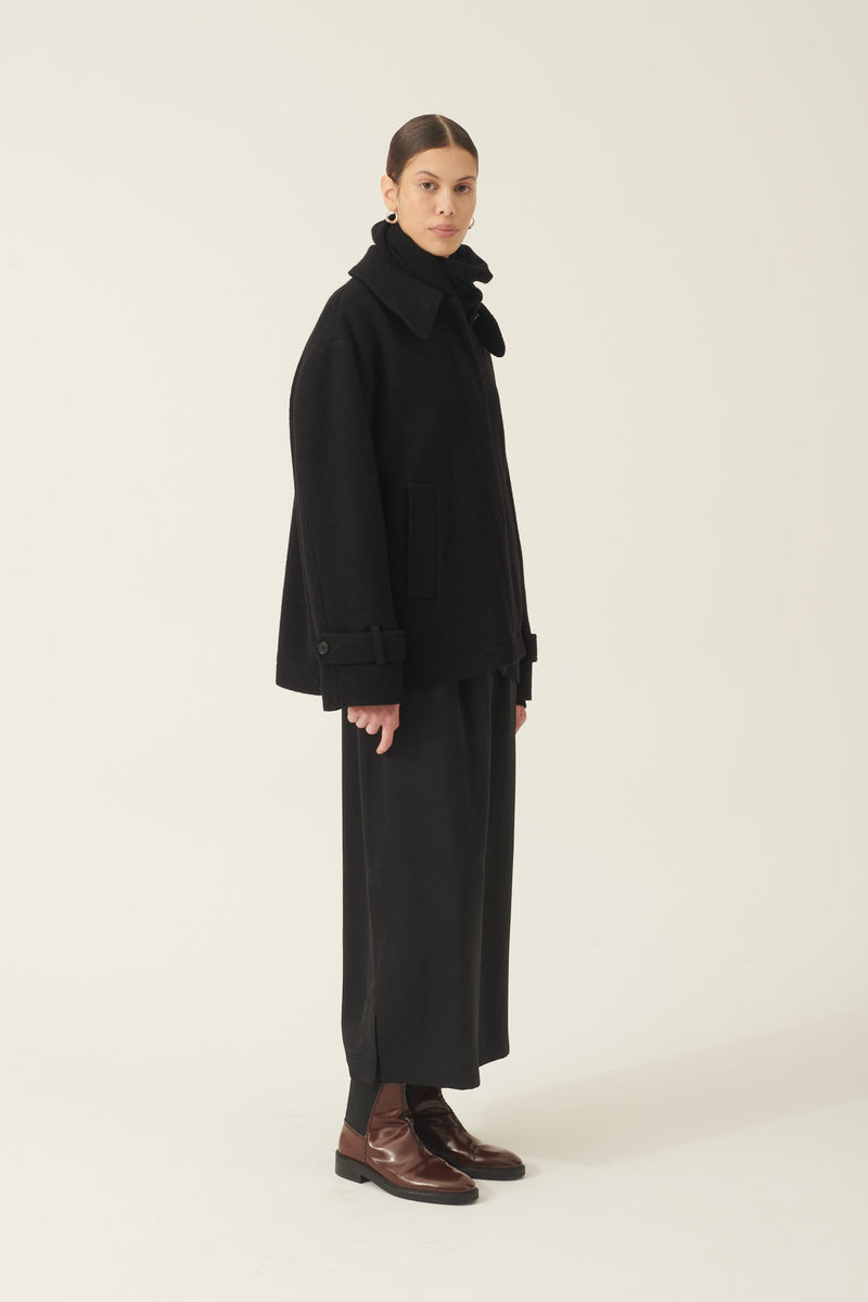 Rue de Tokyo CETTA HEAVY VIRGIN WOOL JACKETS BLACK