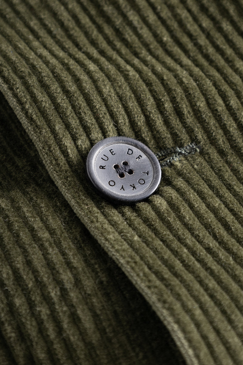 Rue de Tokyo CHARLES HEAVY CORDUROY JACKETS MOSS GREEN