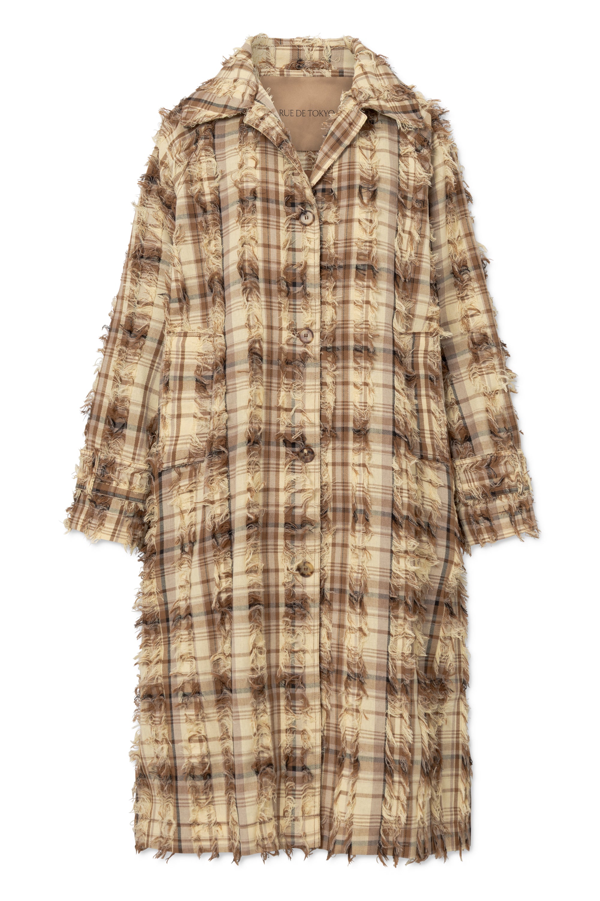 Rue de Tokyo CHIHARU HEAVY WOOL Coats CAMEL BLACK SAND
