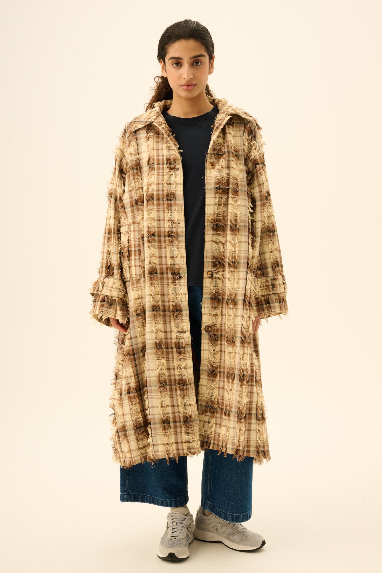 Rue de Tokyo CHIHARU HEAVY WOOL Coats CAMEL BLACK SAND