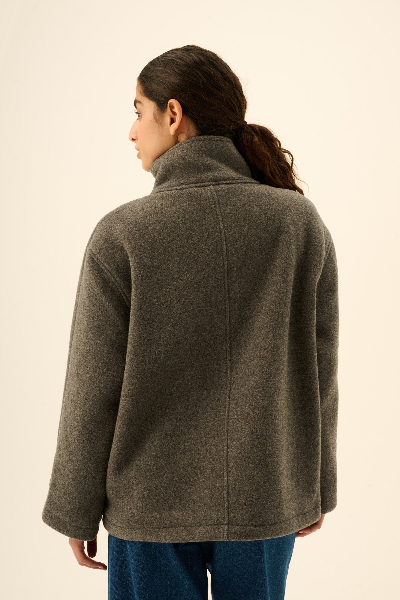 Rue de Tokyo CHIKA HEAVY WOOL Coats GREY MELANGE