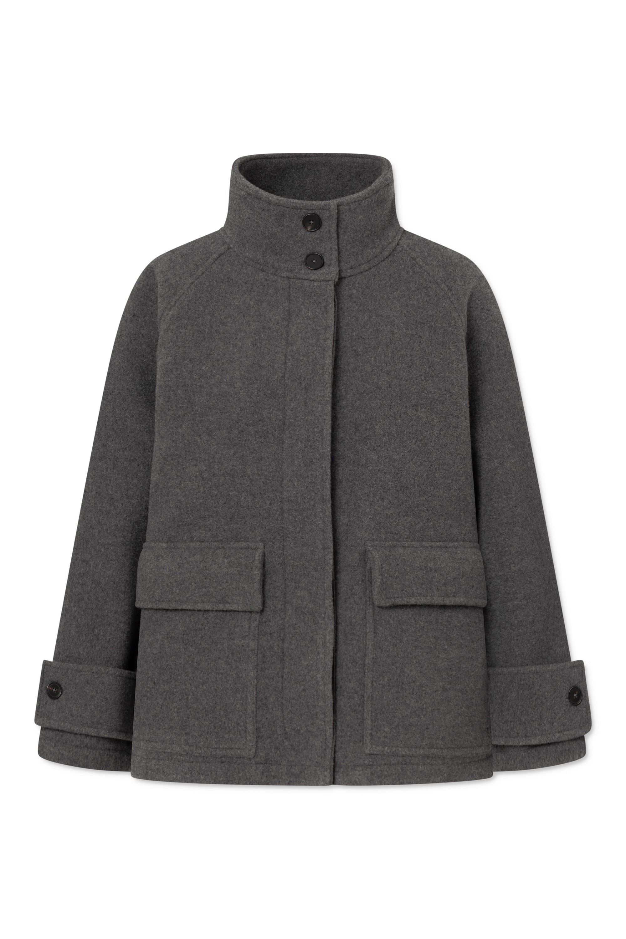 Rue de Tokyo CHIKA HEAVY WOOL Coats GREY MELANGE