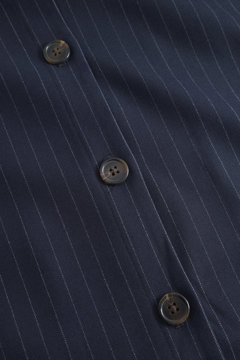 Rue de Tokyo CHIRI ANTIQUE PINSTRIPE SHIRTS NAVY PINSTRIPE