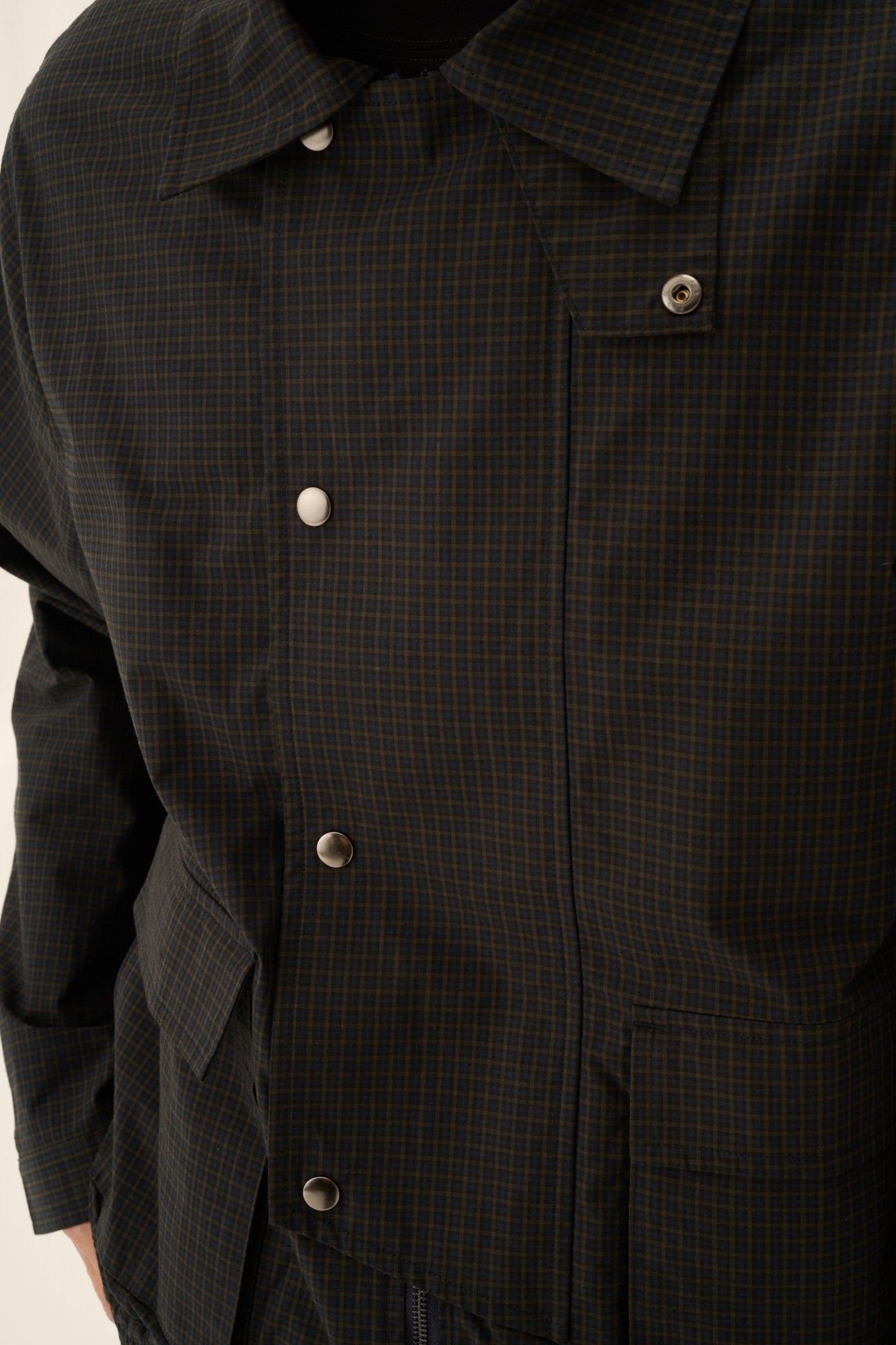 Rue de Tokyo CHOKI CHECKED COTTON Jackets NAVY