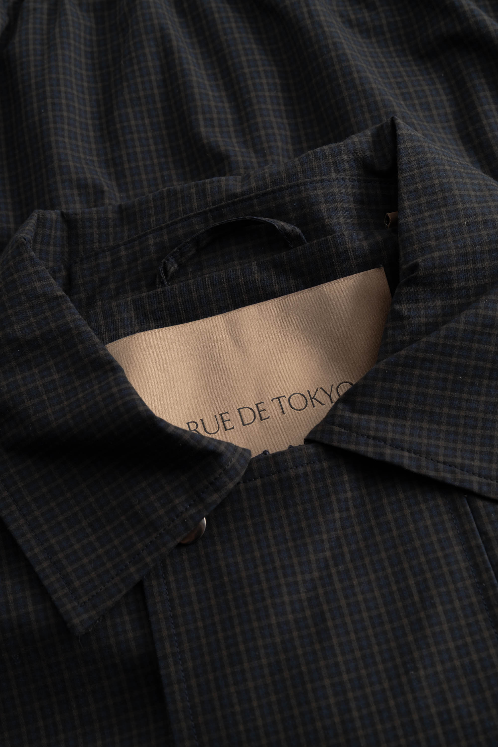 Rue de Tokyo CHOKI CHECKED COTTON Jackets NAVY