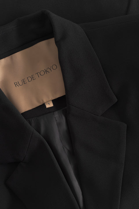 Rue de Tokyo CICI HEAVY CREPE JACKETS BLACK