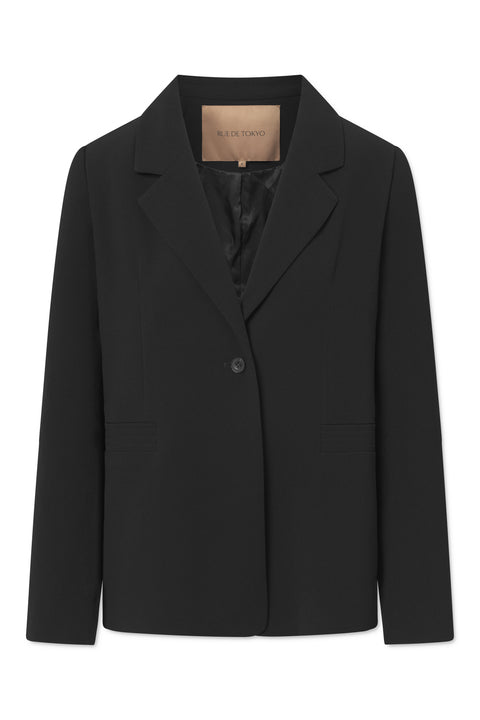 Rue de Tokyo CICI HEAVY CREPE JACKETS BLACK