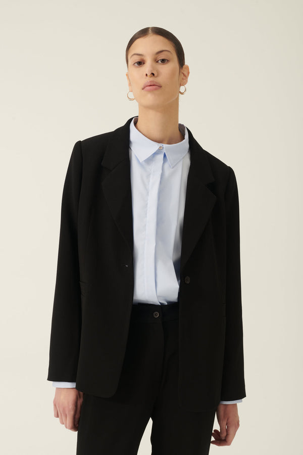 Rue de Tokyo CICI HEAVY CREPE JACKETS BLACK