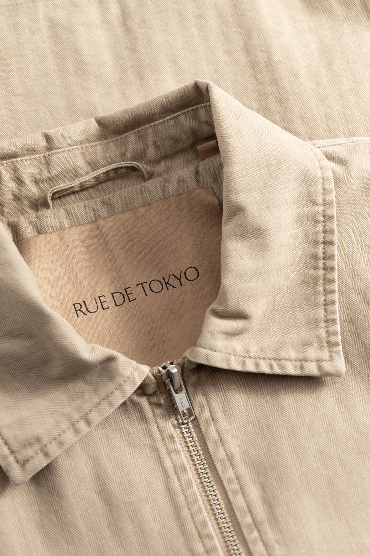 Rue de Tokyo CLAUS WASHED HERRINGBONE Jackets BEIGE HERRINGBONE