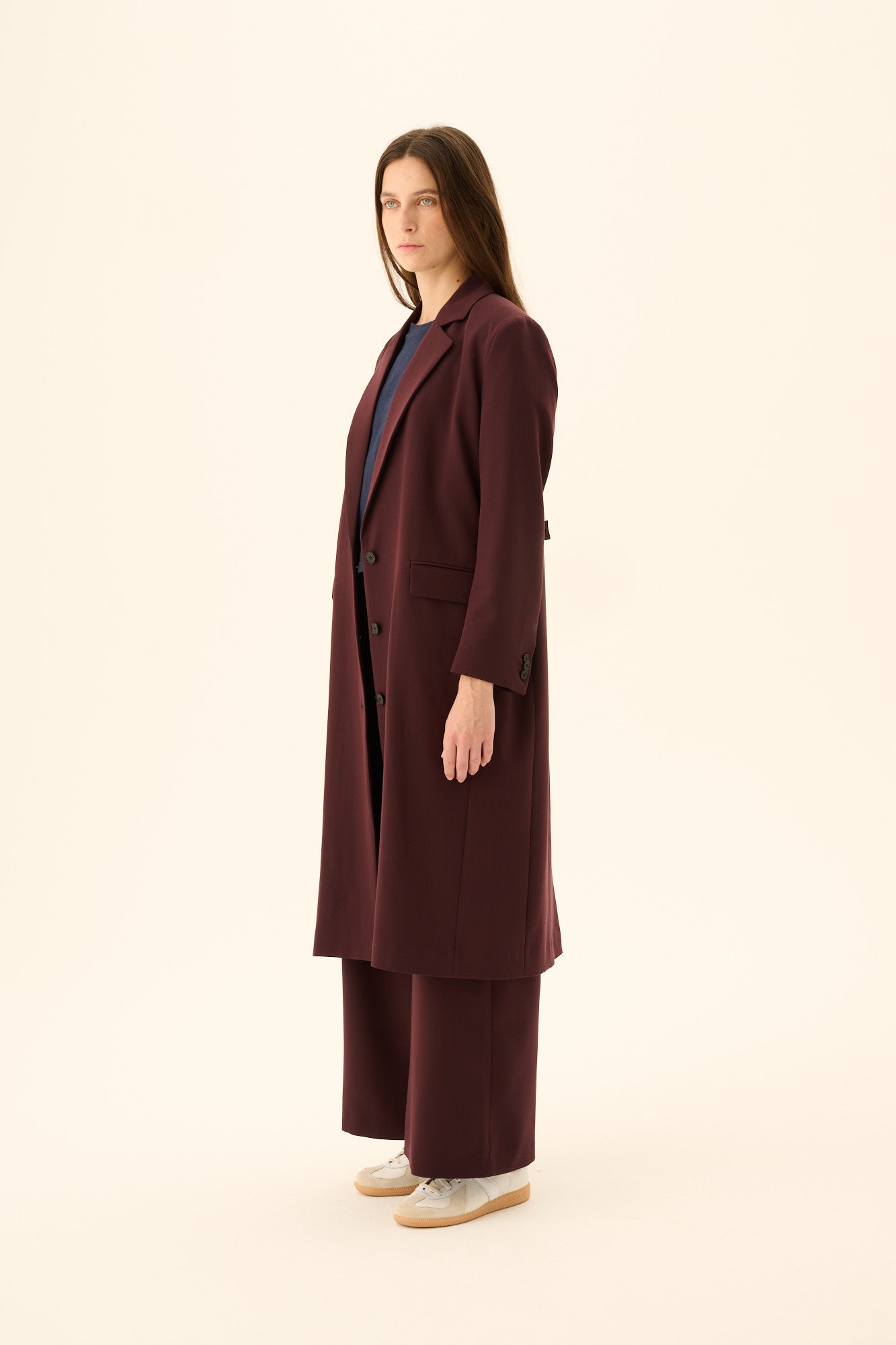 Rue de Tokyo COLLY SOLID TAILORING Coats AUBERGINE