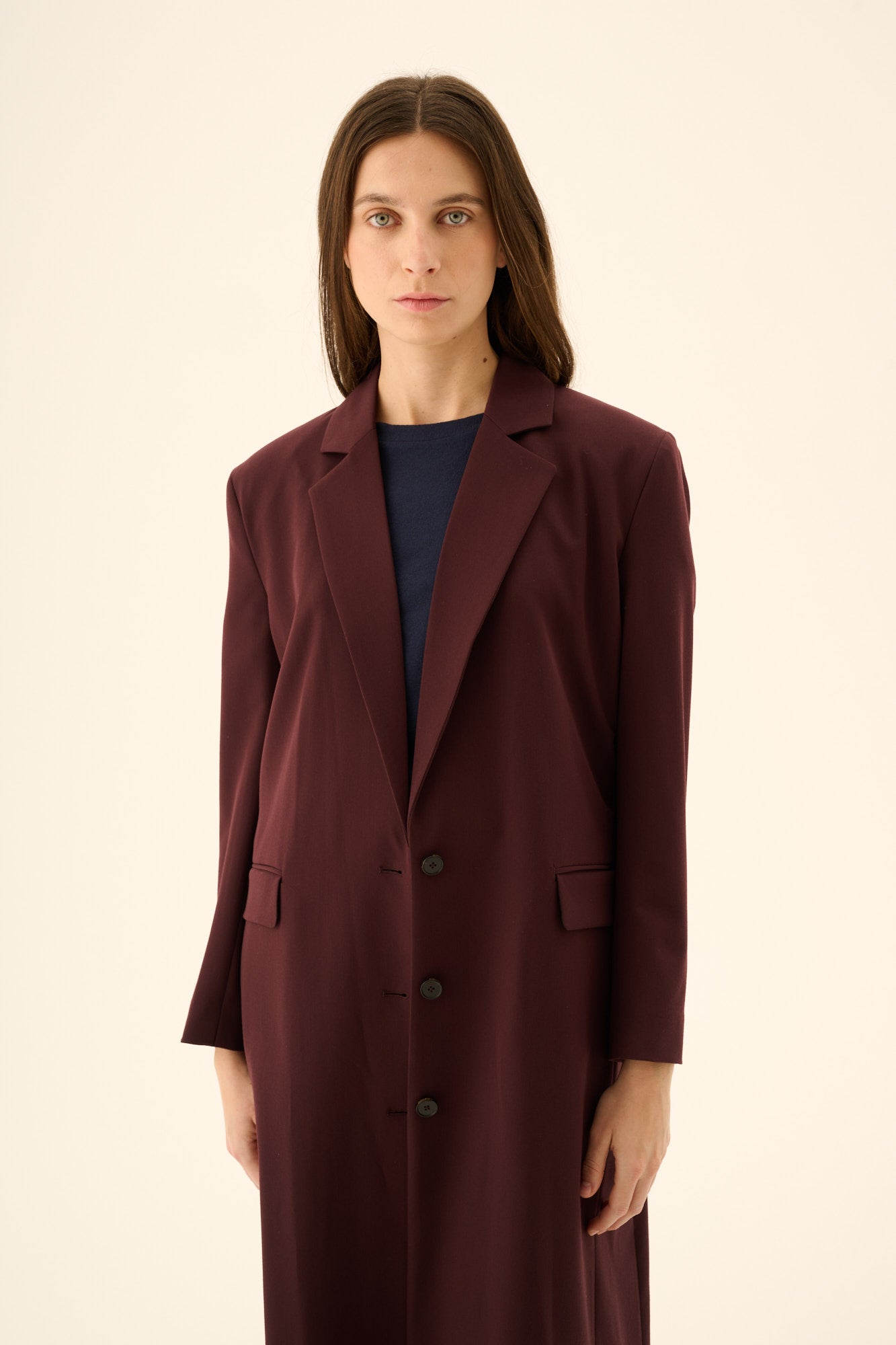 Rue de Tokyo COLLY SOLID TAILORING Coats AUBERGINE