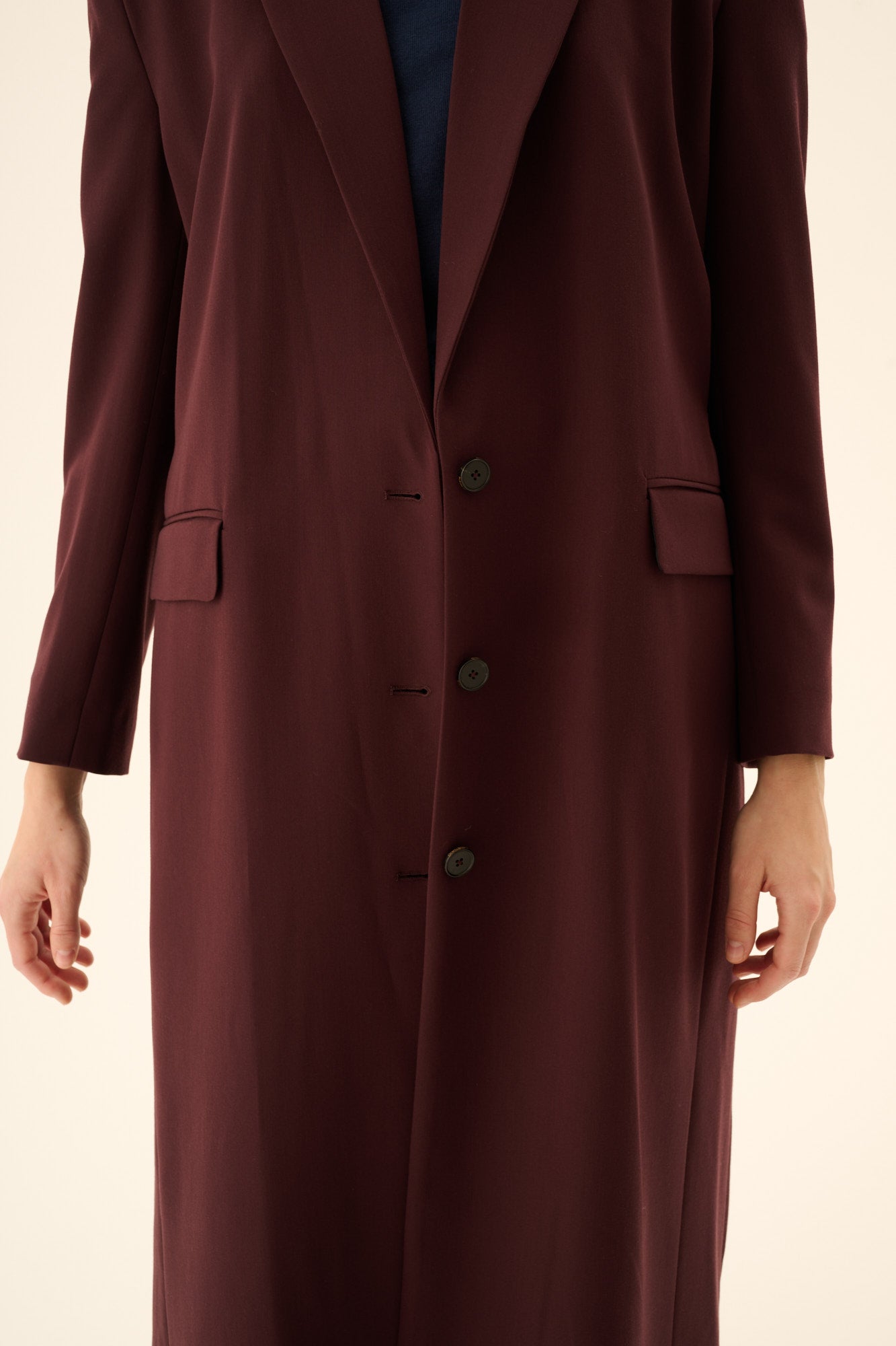 Rue de Tokyo COLLY SOLID TAILORING Coats AUBERGINE