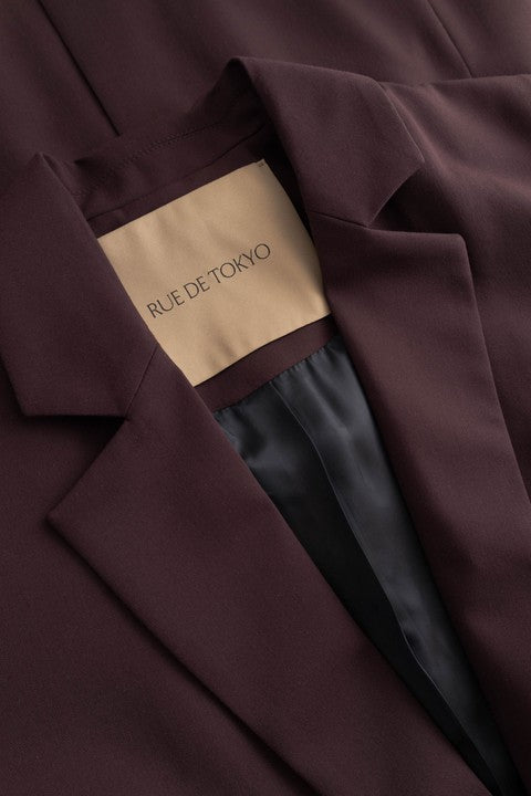 Rue de Tokyo COLLY SOLID TAILORING Coats AUBERGINE