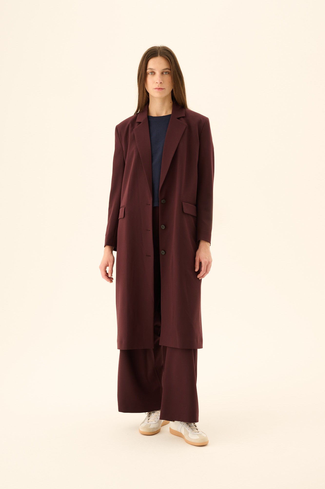 Rue de Tokyo COLLY SOLID TAILORING Coats AUBERGINE