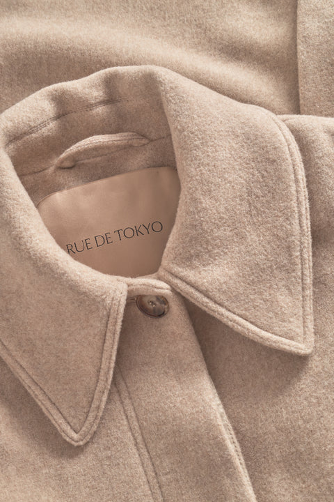 Rue de Tokyo CORELIE HEAVY WOOL COATS BEIGE MELANGE