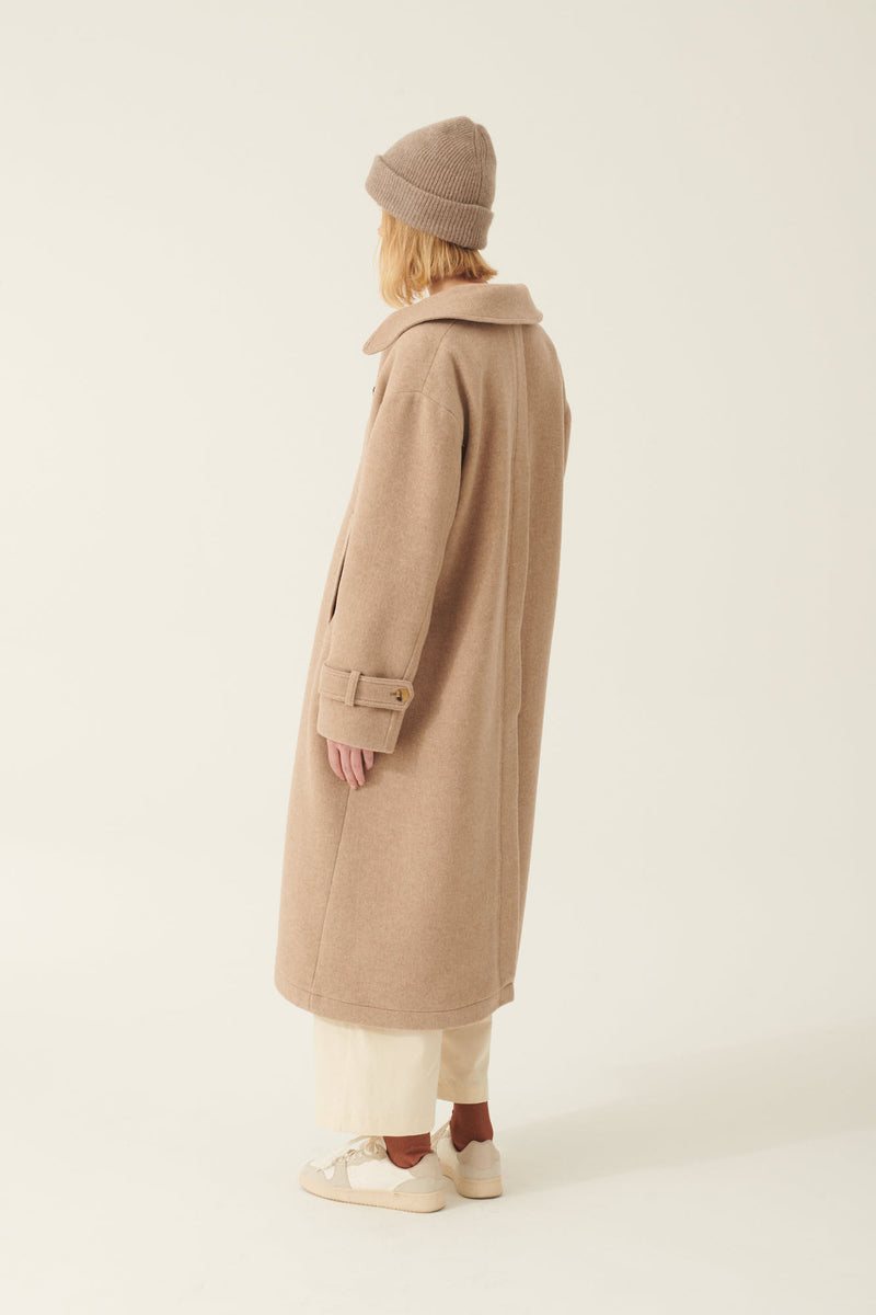 Rue de Tokyo CORELIE HEAVY WOOL COATS BEIGE MELANGE