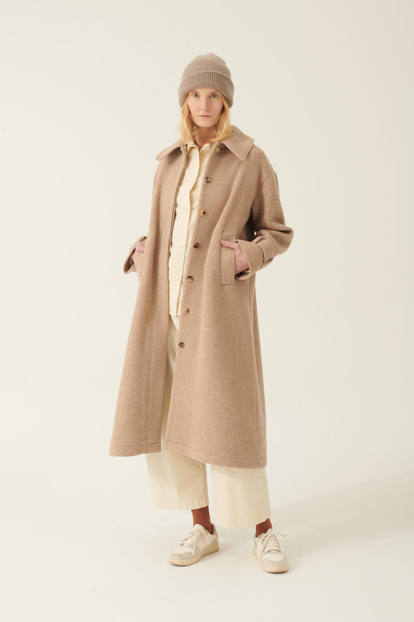 Rue de Tokyo CORELIE HEAVY WOOL COATS BEIGE MELANGE