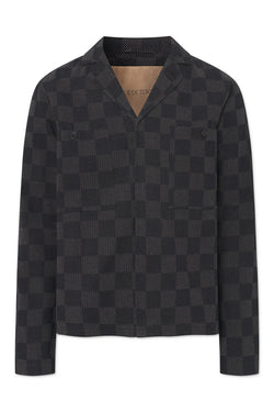 Rue de Tokyo COSIMO JAPANESE SASHIKO CHECK JACKETS BLACK GRAY CHECK