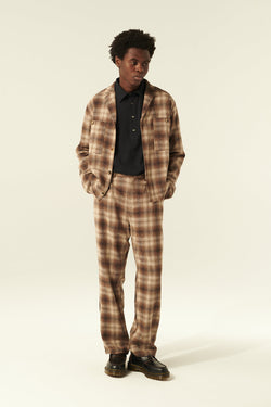 Rue de Tokyo COSIMO JAPANESE WOOL CHECK JACKETS SAND BROWN CHECK