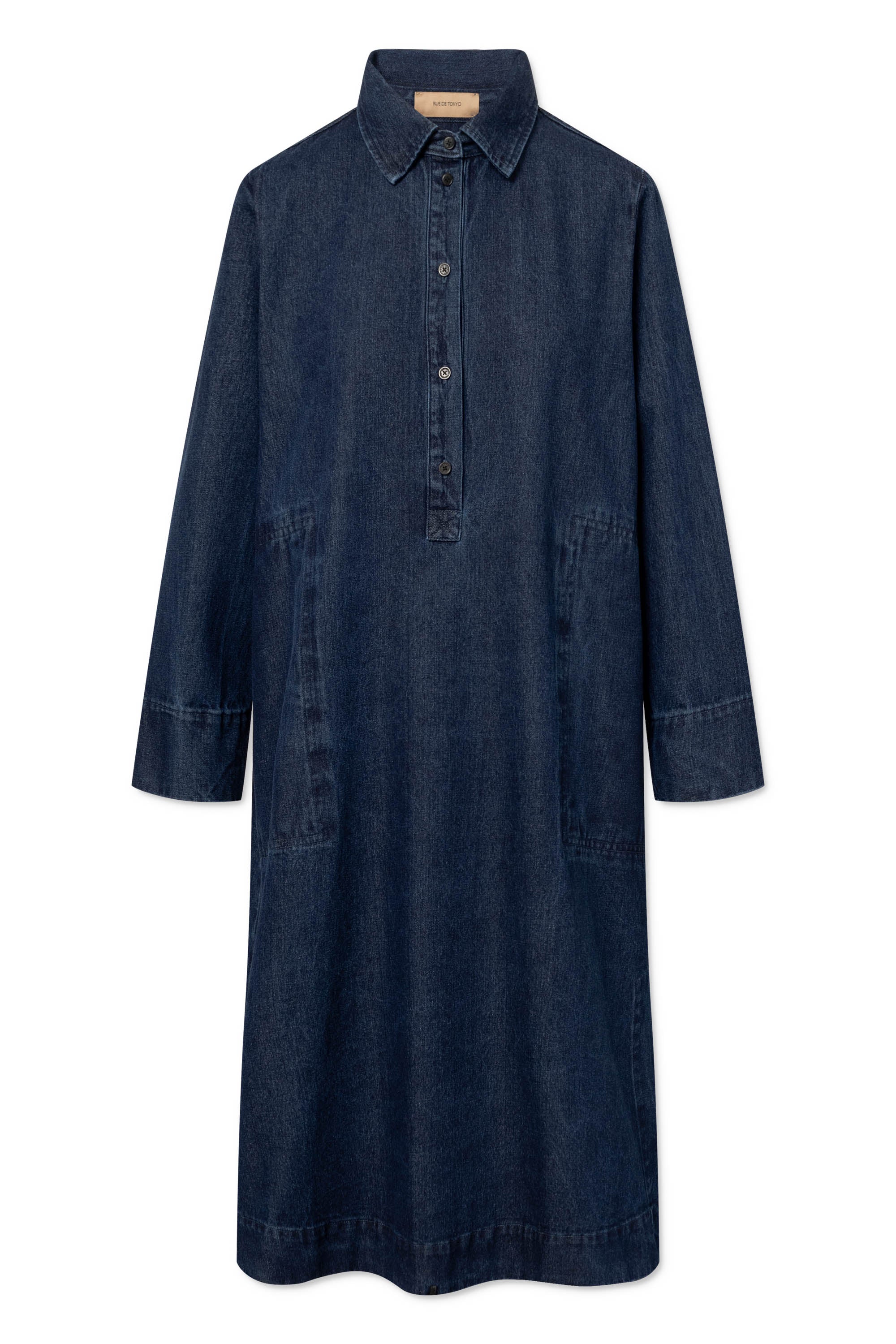Rue de Tokyo DABRIA ORGANIC HEAVY DENIM Dresses Dark Denim