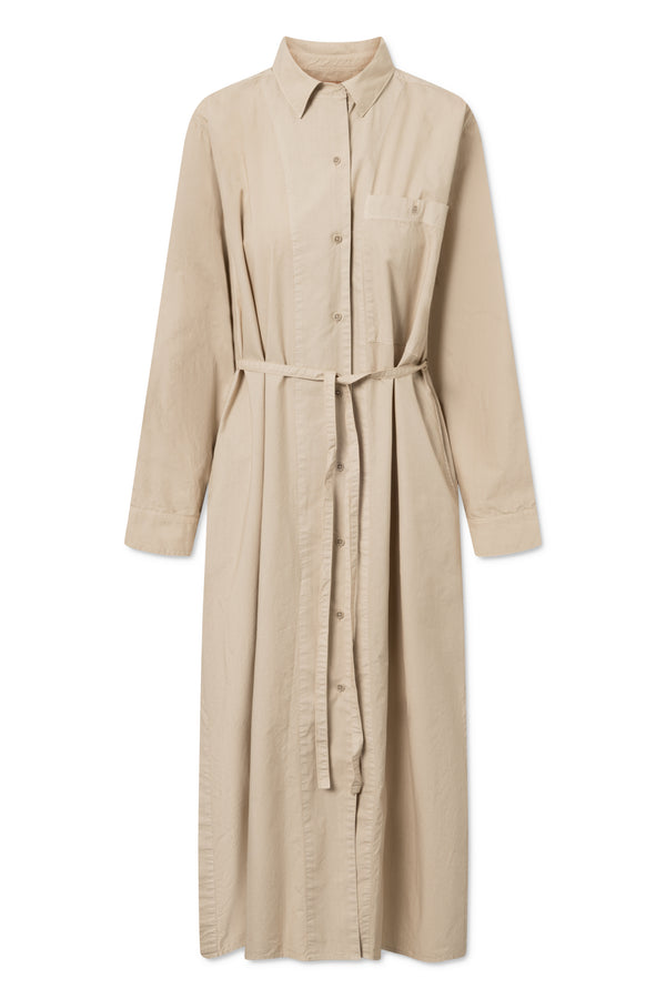 Rue de Tokyo DAFFY GARMENT DYED POPLIN DRESSES BEIGE