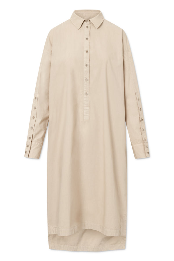 Rue de Tokyo DAGNY GARMENT DYED POPLIN DRESSES BEIGE