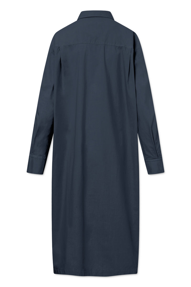 Rue de Tokyo DAGNY GARMENT DYED POPLIN DRESSES DARK NAVY