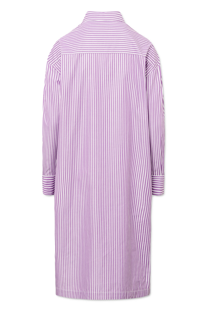 Rue de Tokyo DAGNY MAYFAIR STRIPE DRESSES PURPLE STRIPE