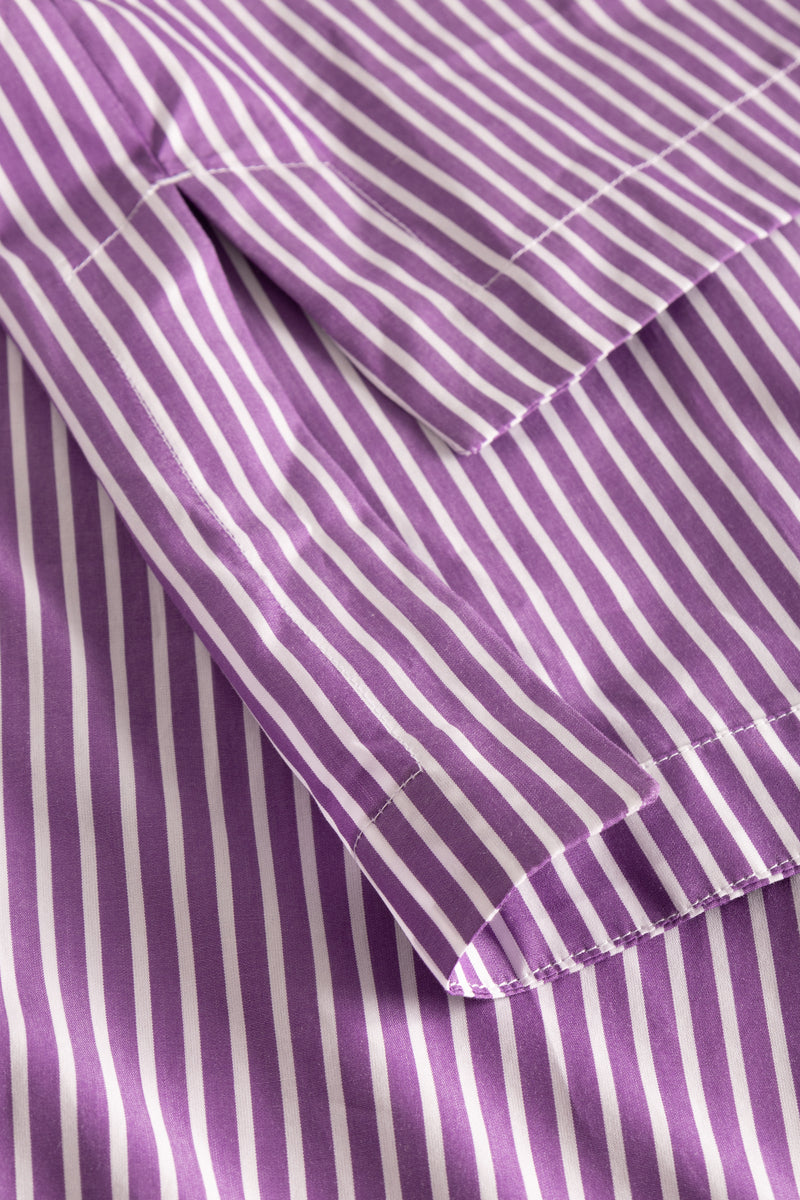 Rue de Tokyo DAGNY MAYFAIR STRIPE DRESSES PURPLE STRIPE