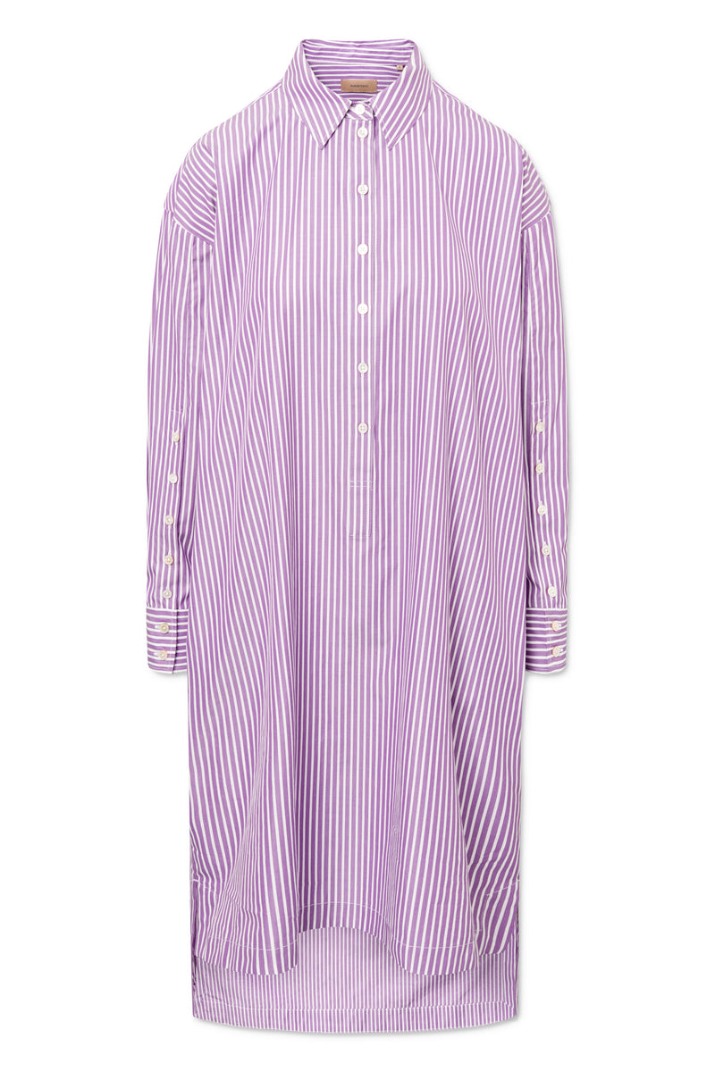 Rue de Tokyo DAGNY MAYFAIR STRIPE DRESSES PURPLE STRIPE