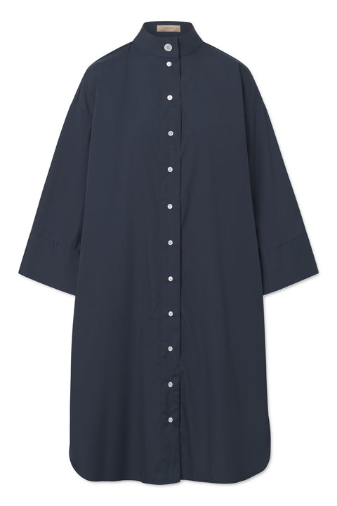 Rue de Tokyo DAI NON IRON POPLIN DRESSES NAVY