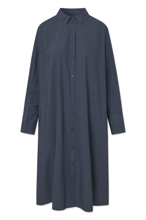 Rue de Tokyo DAKIKO GARMENT DYED POPLIN DRESSES DARK NAVY