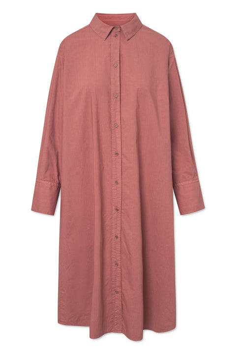 Rue de Tokyo DAKIKO GARMENT DYED POPLIN DRESSES WITHERED ROSE