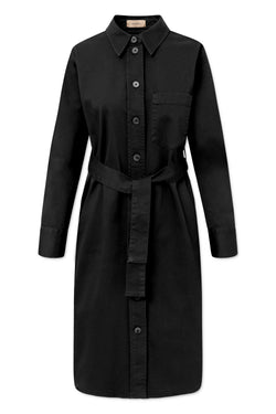 Rue de Tokyo DAMALIS GARMENT DYED TWILL DRESSES BLACK