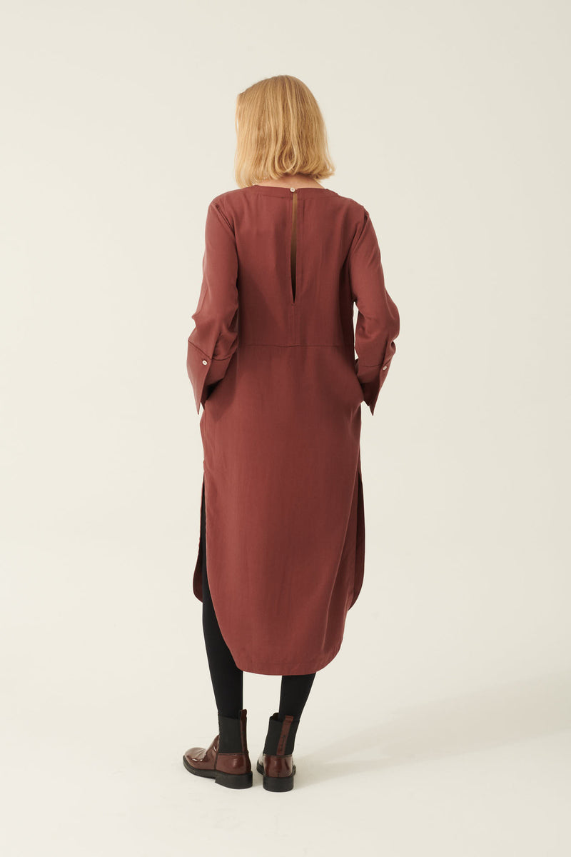 Rue de Tokyo DAMILA TENCEL DRESSES DARK BERRY