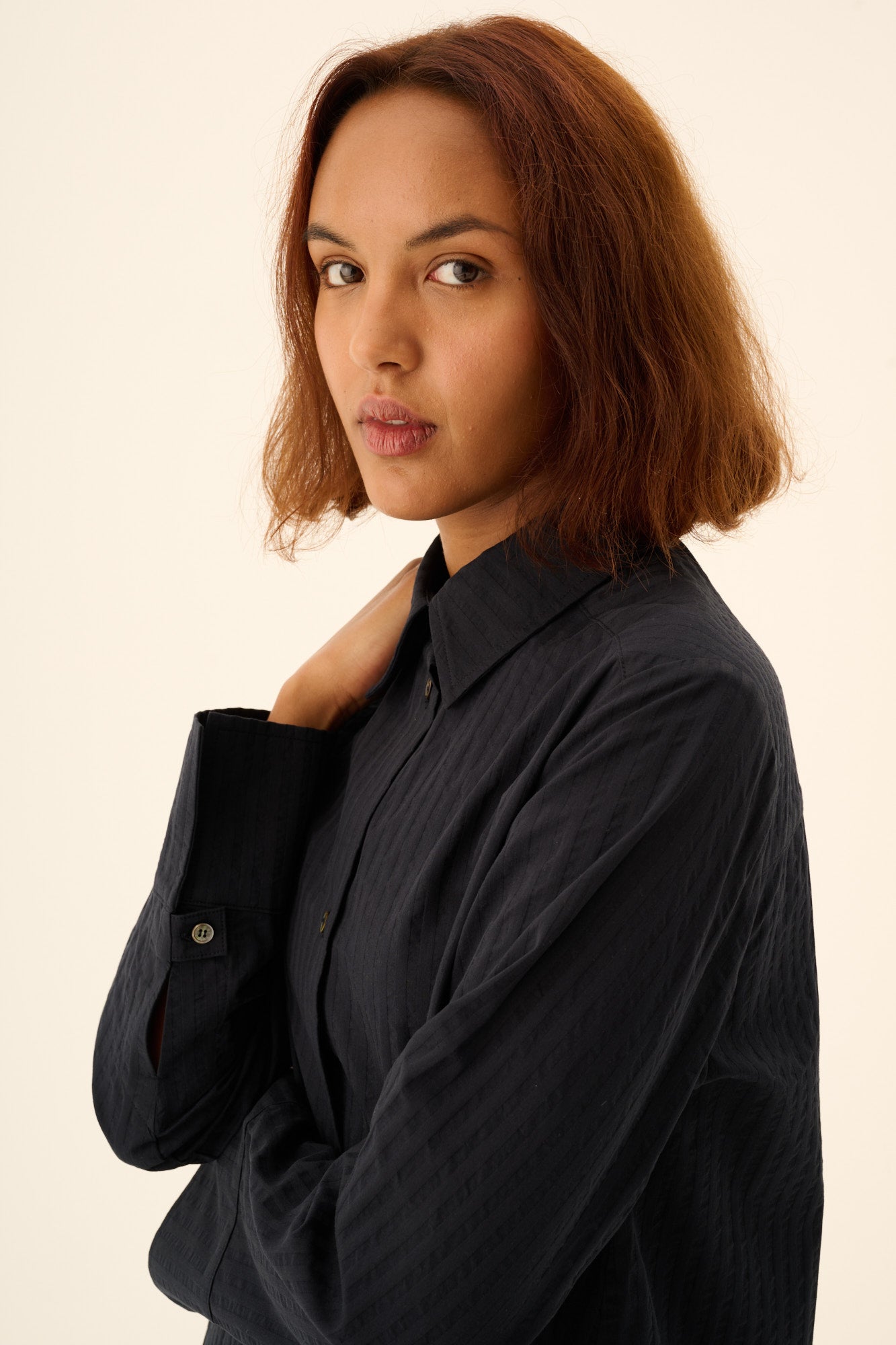 Rue de Tokyo DARIAN WIDE SEERSUCKER Dresses NAVY