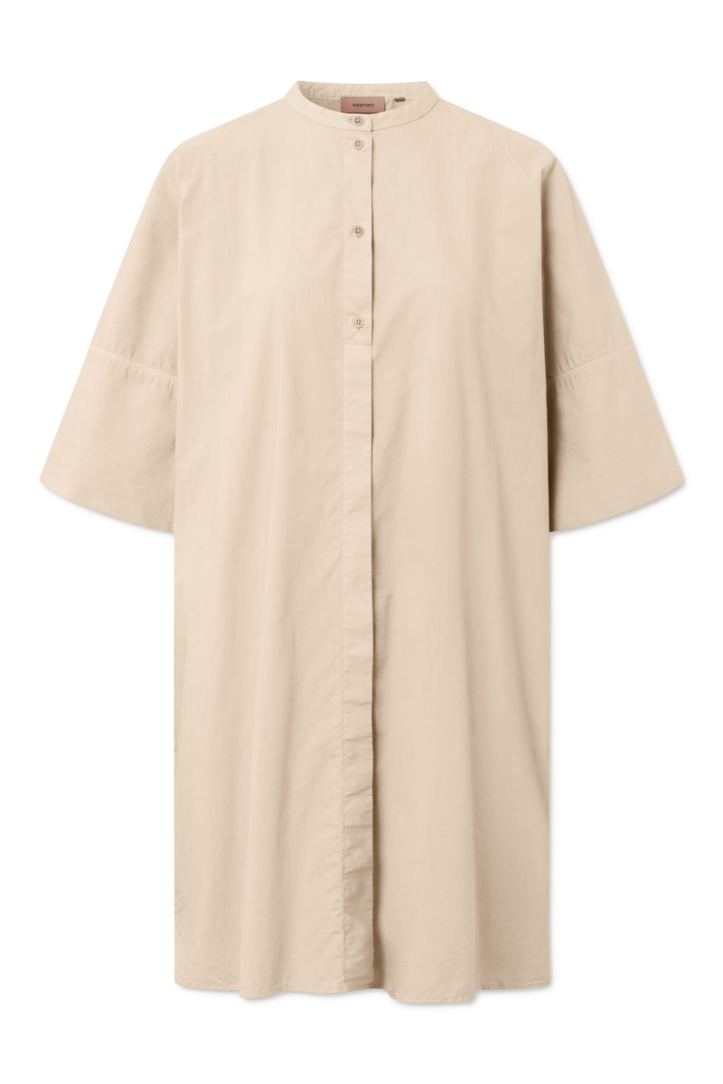 Rue de Tokyo DARLA GARMENT DYED POPLIN DRESSES BEIGE