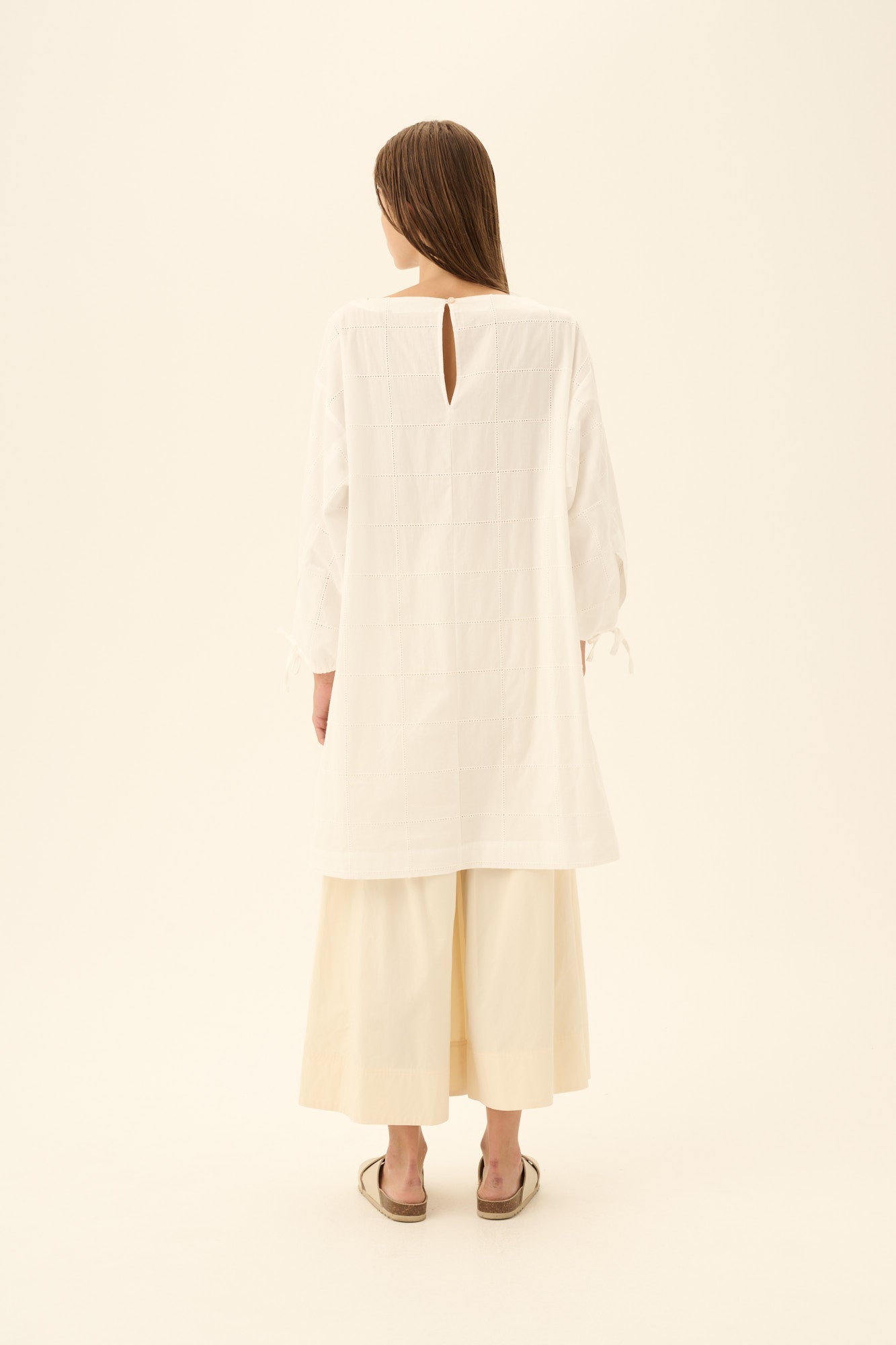 Rue de Tokyo DECIA EYELET POPLIN Dresses IVORY