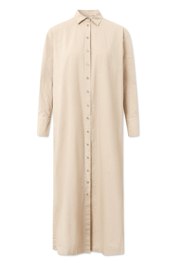 Rue de Tokyo DEE GARMENT DYED POPLIN DRESSES BEIGE