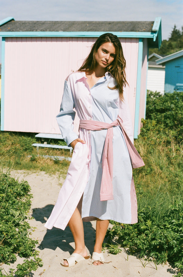Rue de Tokyo DELLA MULTI-STRIPE Dresses LIGHT PINK
